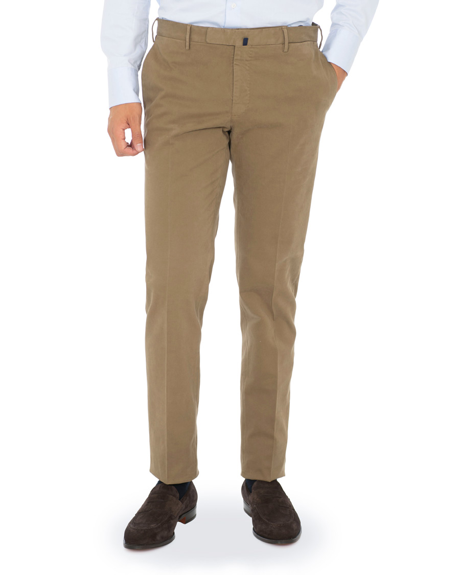 Herr | Byxor | Incotex | Slim Fit Comfort Chino Khaki