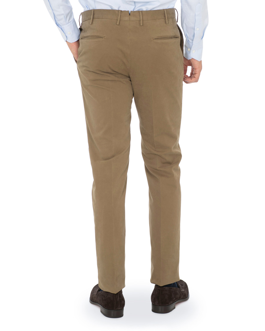 Herr | Byxor | Incotex | Slim Fit Comfort Chino Khaki