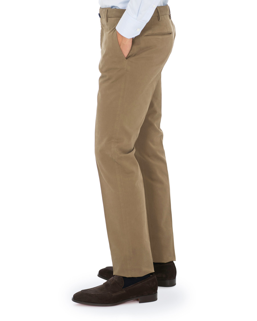 Herr | Byxor | Incotex | Slim Fit Comfort Chino Khaki