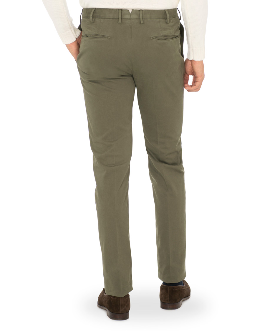 Herr | Byxor | Incotex | Slim Fit Comfort Chino Forest Green