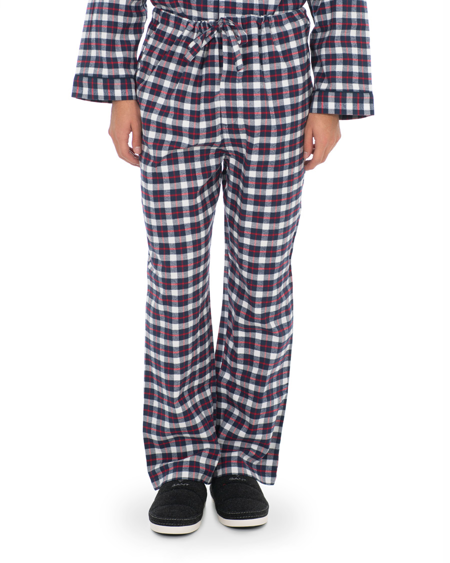 Herr | Pyjamas & Morgonrockar | Brooks Brothers | Classic Tartan Flannel Pyjamas Navy/Red