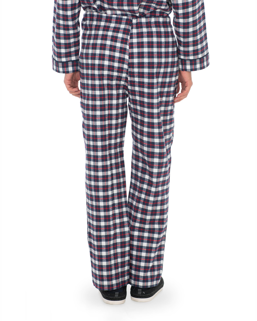 Herr | Pyjamas & Morgonrockar | Brooks Brothers | Classic Tartan Flannel Pyjamas Navy/Red