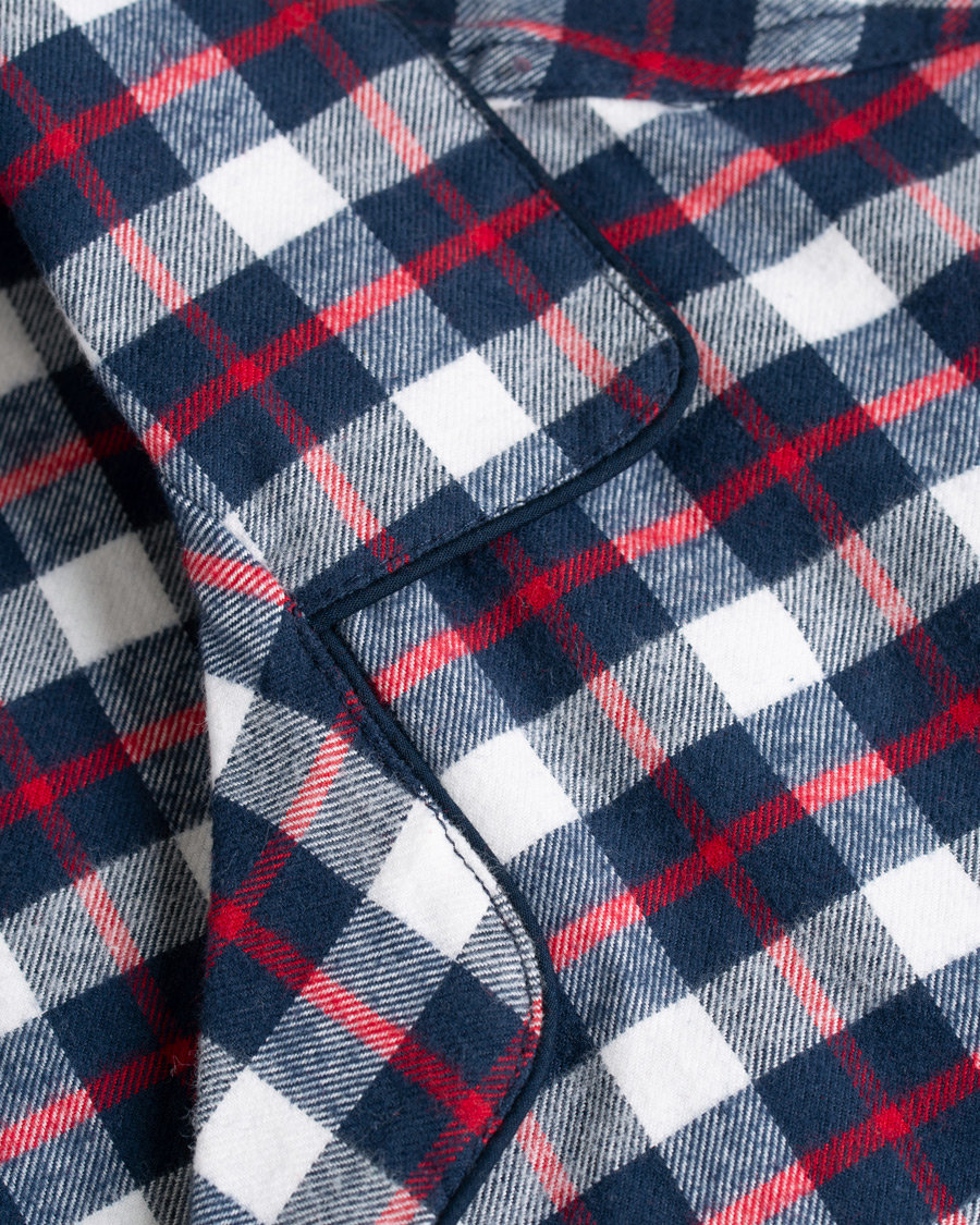 Herr | Pyjamas & Morgonrockar | Brooks Brothers | Classic Tartan Flannel Pyjamas Navy/Red
