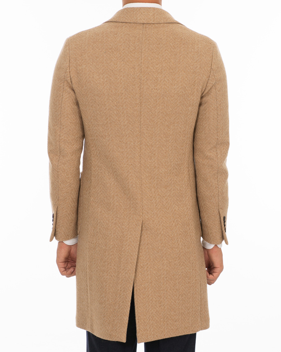 Herr | Jackor | Lardini | Three Roll-Two Patch Pocket Wool Coat Beige