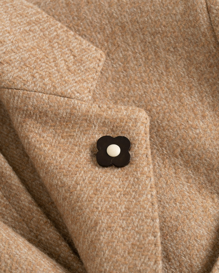 Herr | Jackor | Lardini | Three Roll-Two Patch Pocket Wool Coat Beige