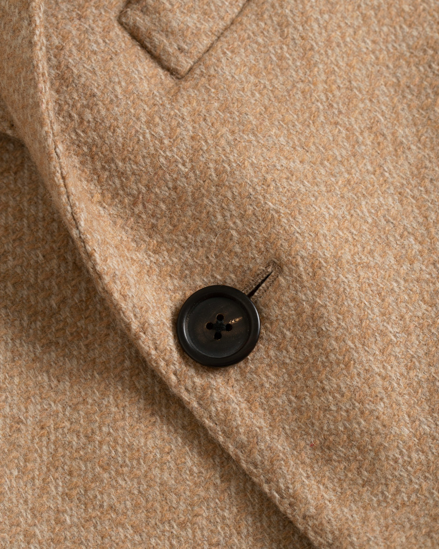 Herr | Jackor | Lardini | Three Roll-Two Patch Pocket Wool Coat Beige