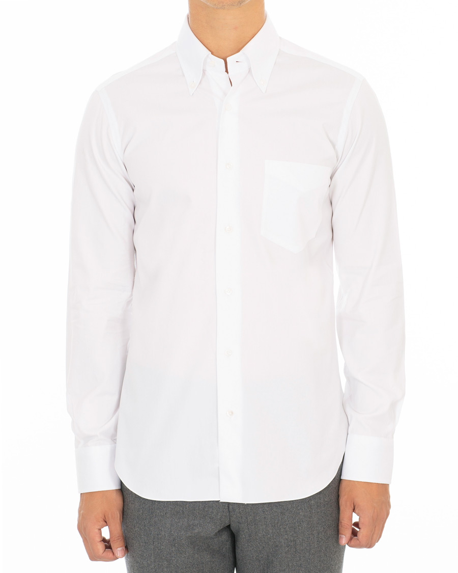 Herr | | Barba Napoli | Slim Fit Oxford Button Down Shirt White