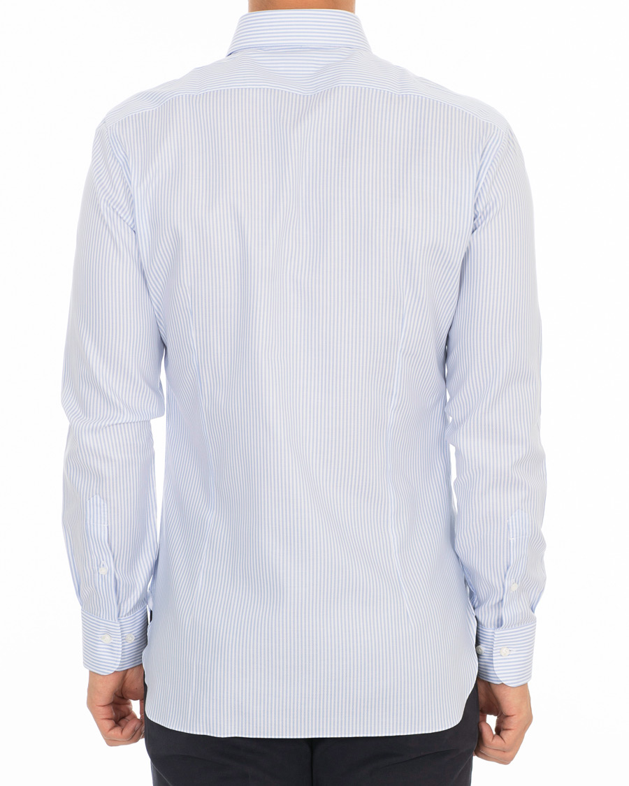 Herr | Skjortor | Barba Napoli | Slim Fit Oxford Button Down Shirt Blue Striped