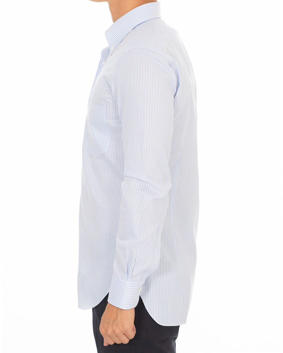 Herr | Skjortor | Barba Napoli | Slim Fit Oxford Button Down Shirt Blue Striped