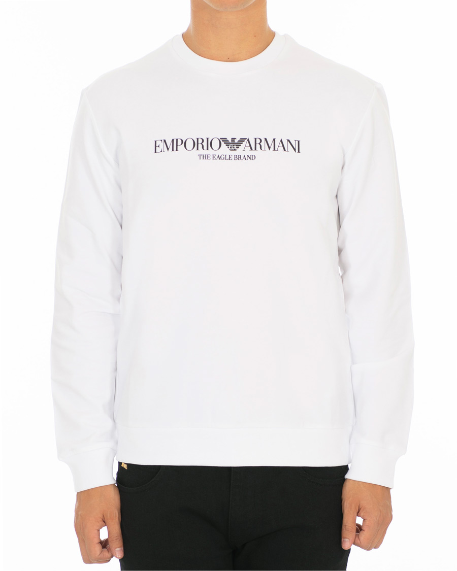 Herr | Tröjor | Emporio Armani | Logo Crew Neck Sweatshirt White