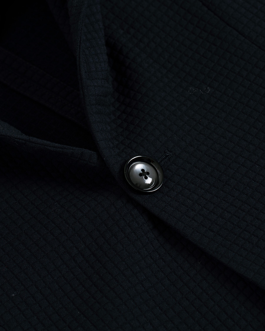 Herr | Kavajer | Emporio Armani | Structured Knitted Blazer Hoodie Navy