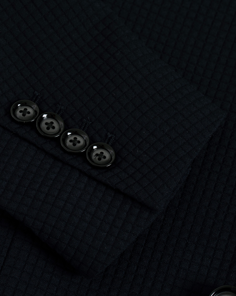 Herr | Kavajer | Emporio Armani | Structured Knitted Blazer Hoodie Navy