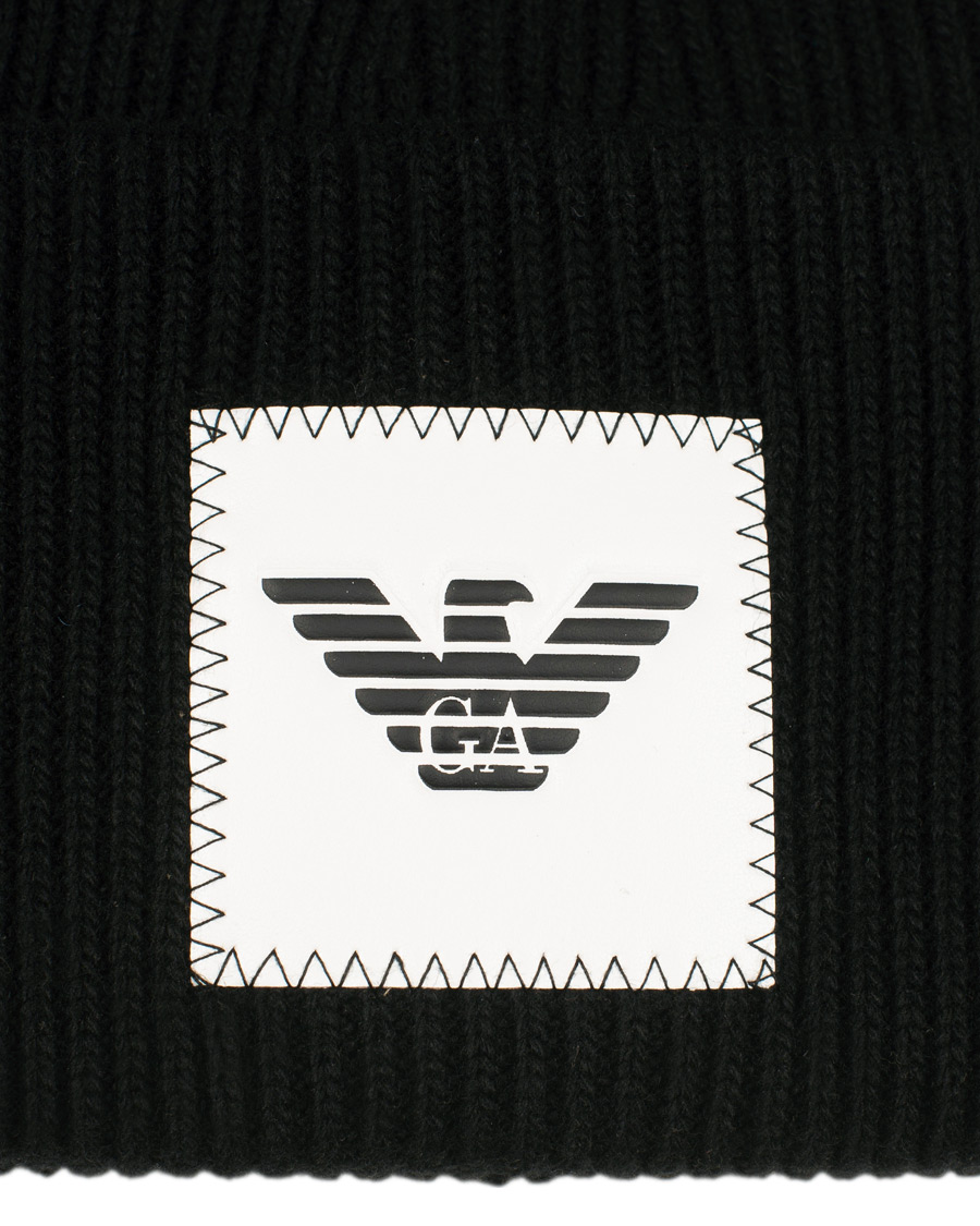 Herr | Emporio Armani Logo Beanie Black | Emporio Armani | Logo Beanie Black