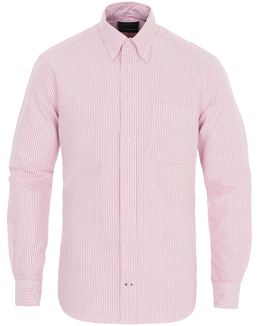 Herr | Skjortor | Gitman Vintage | Button Down Striped Oxford Shirt Red