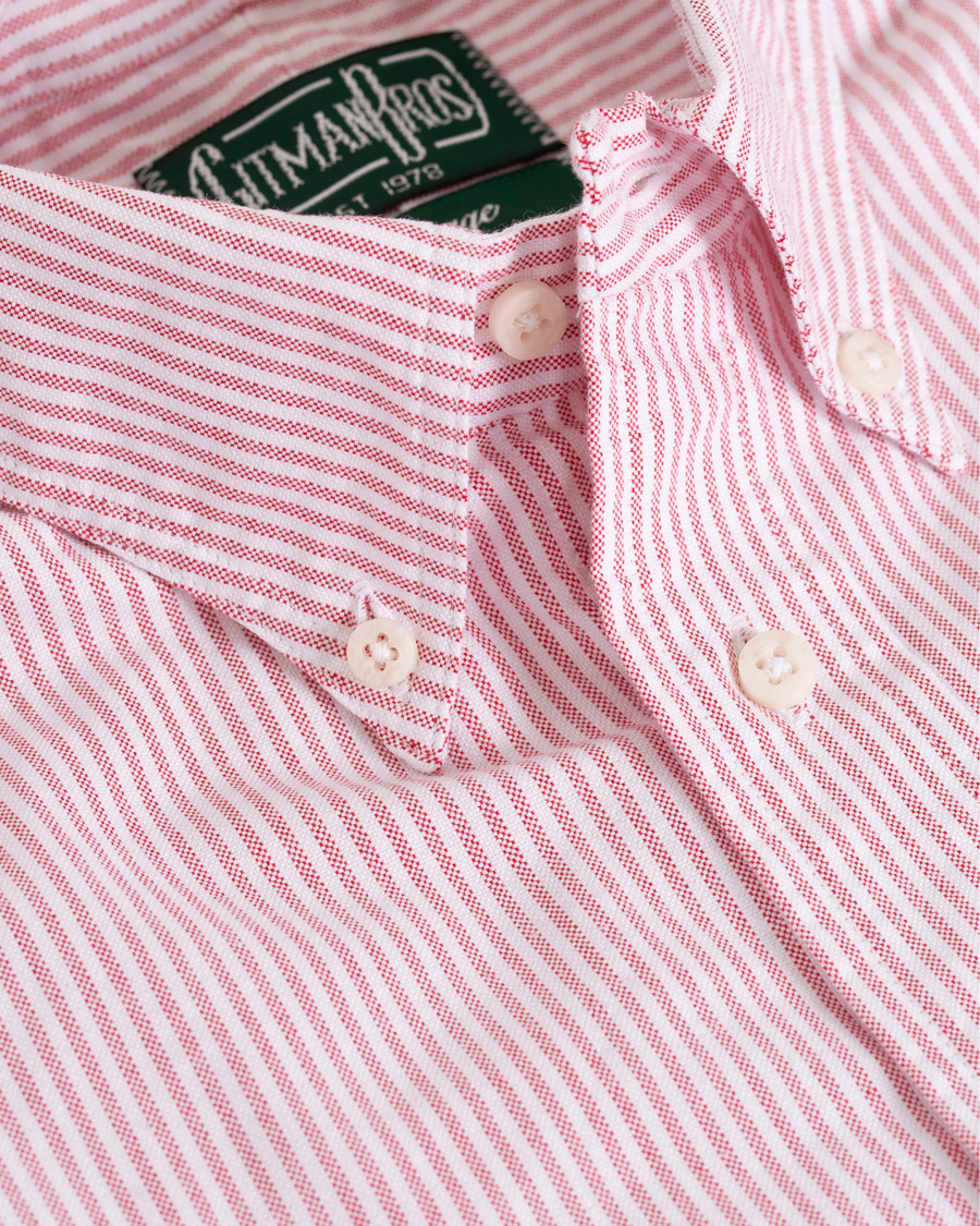 Herr | Skjortor | Gitman Vintage | Button Down Striped Oxford Shirt Red