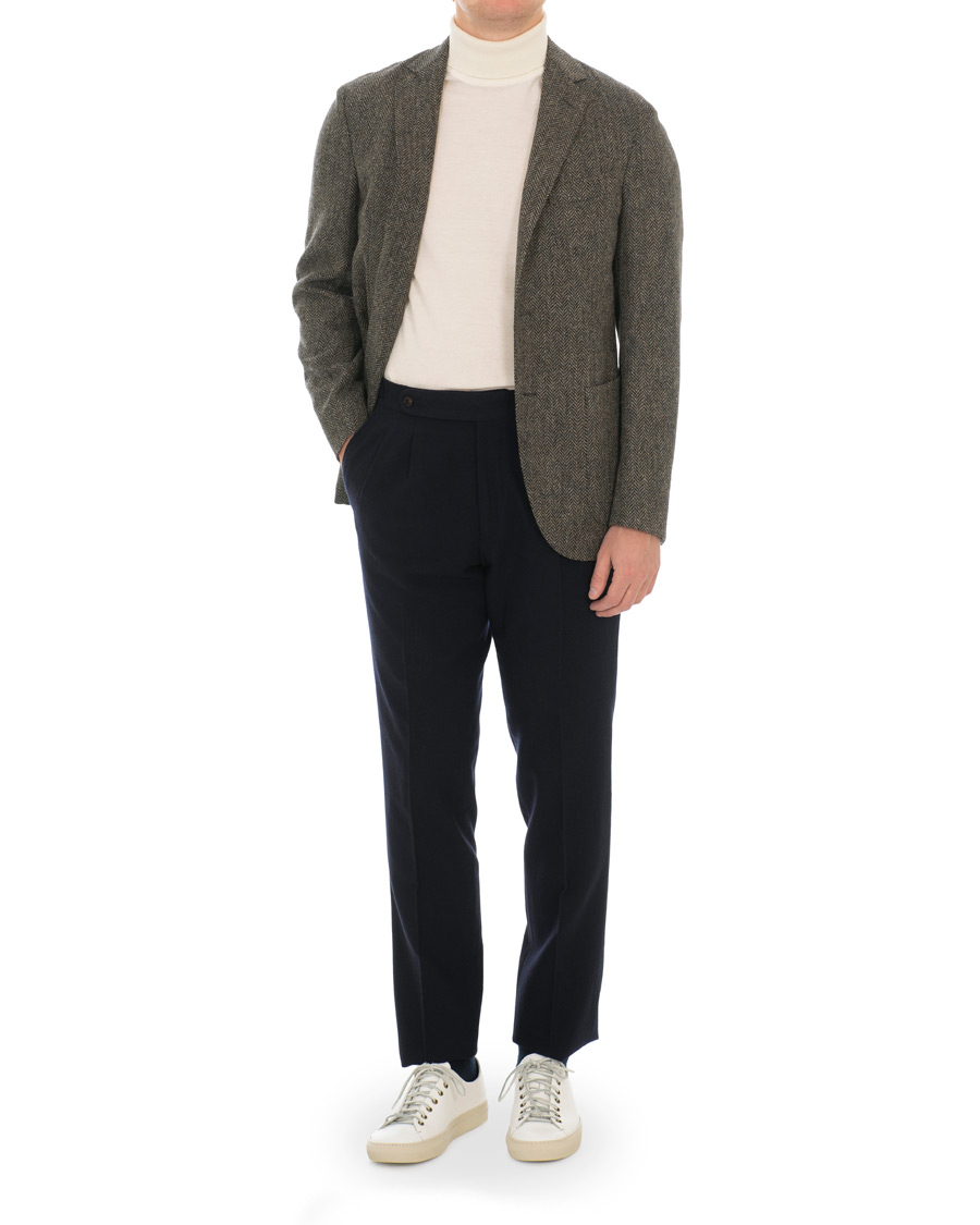 Herr | Kavajer | The Gigi | Herringbone Tweed Blazer Grey