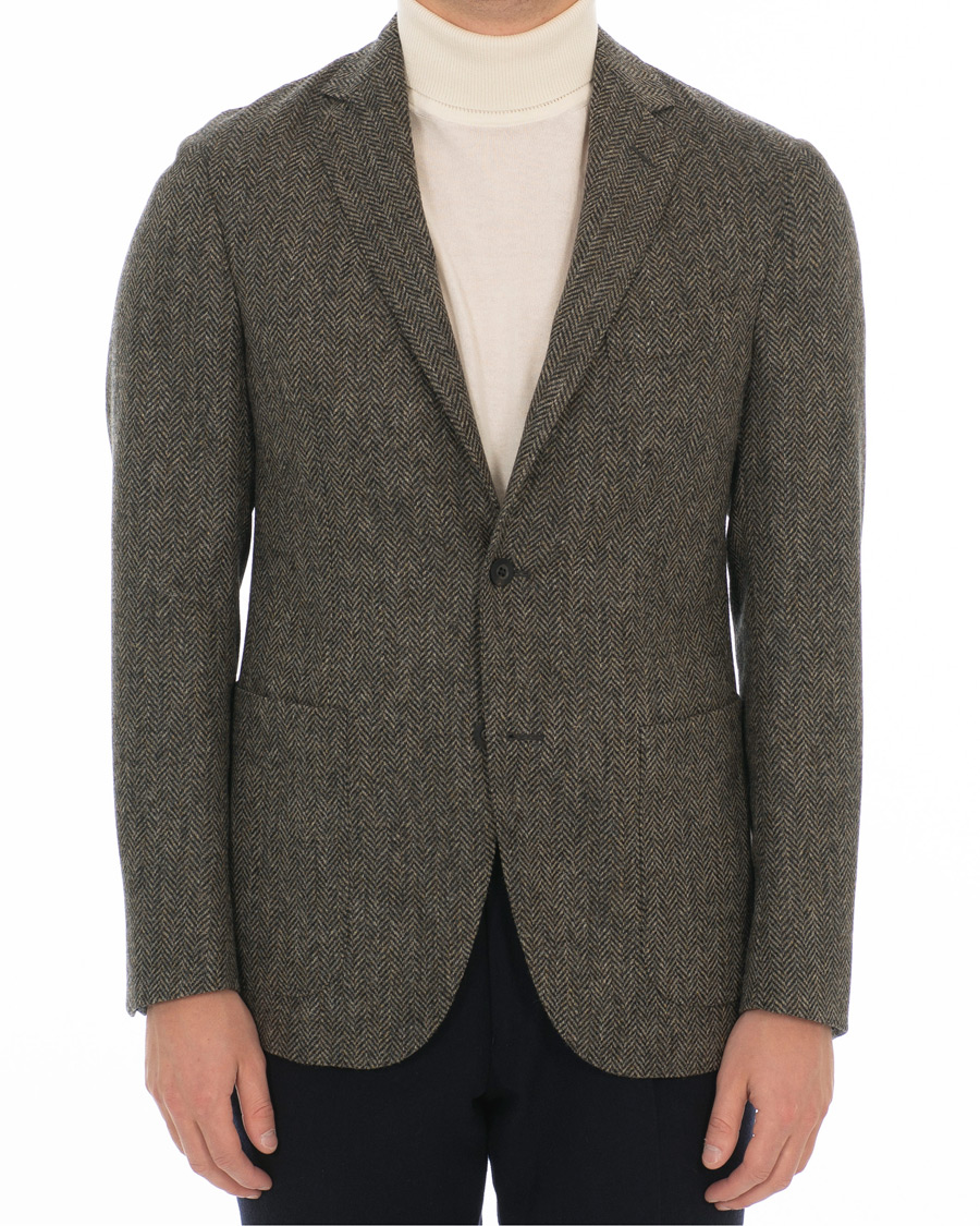 Herr | Kavajer | The Gigi | Herringbone Tweed Blazer Grey