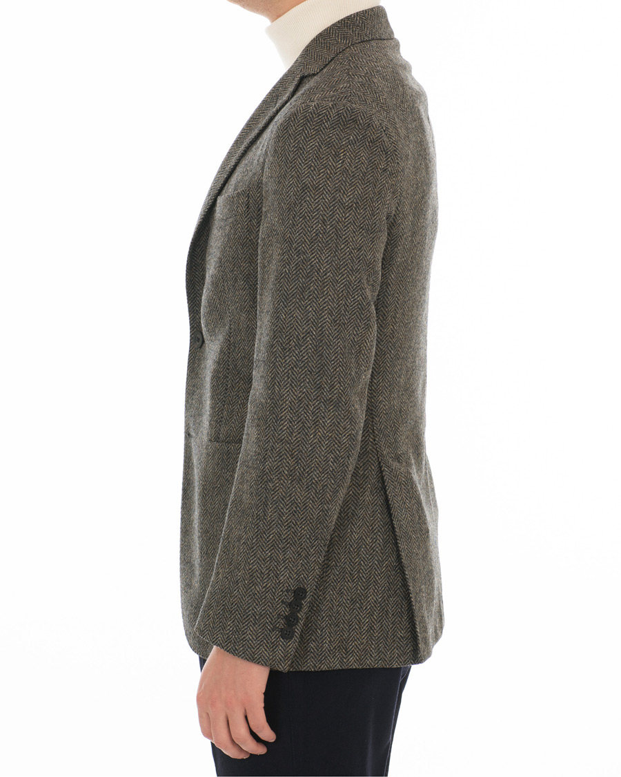 Herr | Kavajer | The Gigi | Herringbone Tweed Blazer Grey