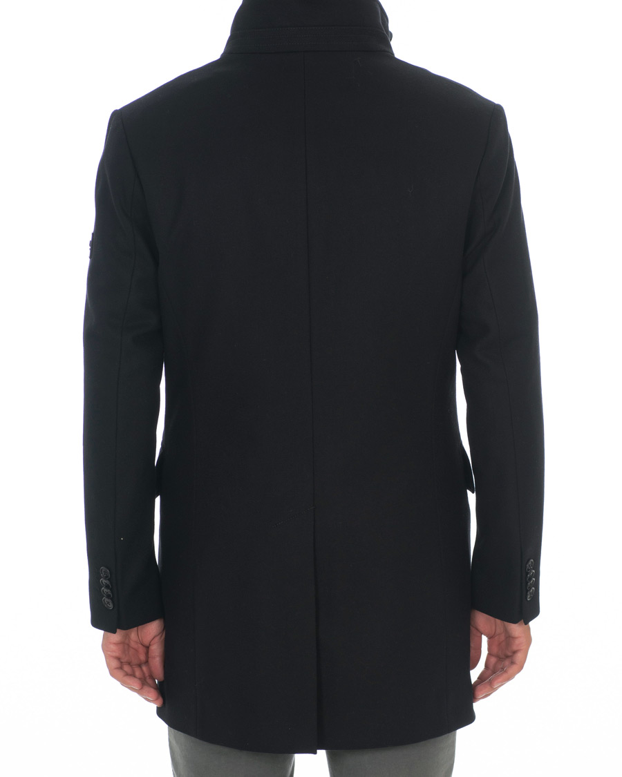 Herr | Jackor | J.Lindeberg | Kali Compact Melton Stand Up Collar Coat Black