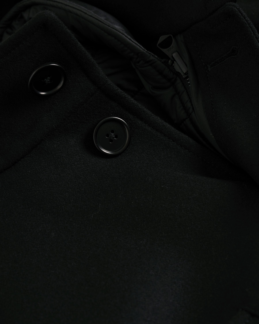 Herr | Jackor | J.Lindeberg | Kali Compact Melton Stand Up Collar Coat Black