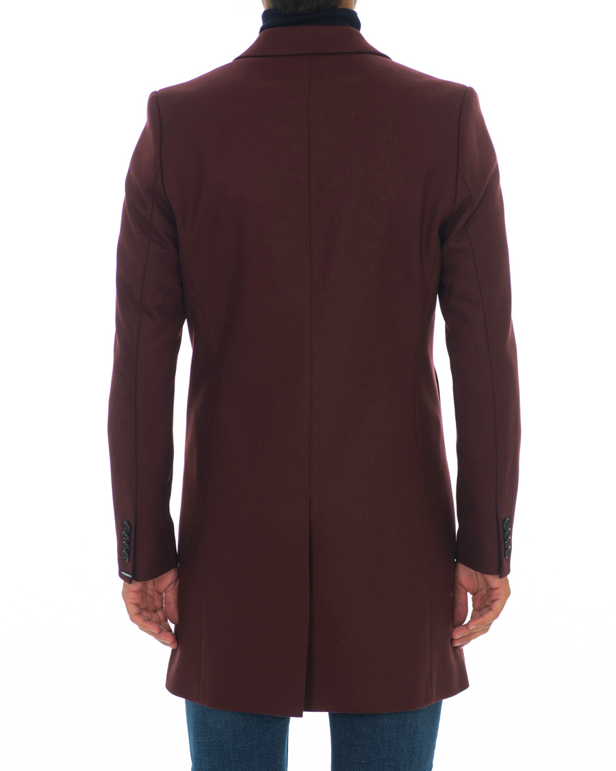 Herr | Jackor | J.Lindeberg | Wolger Compact Melton Coat Wine Red