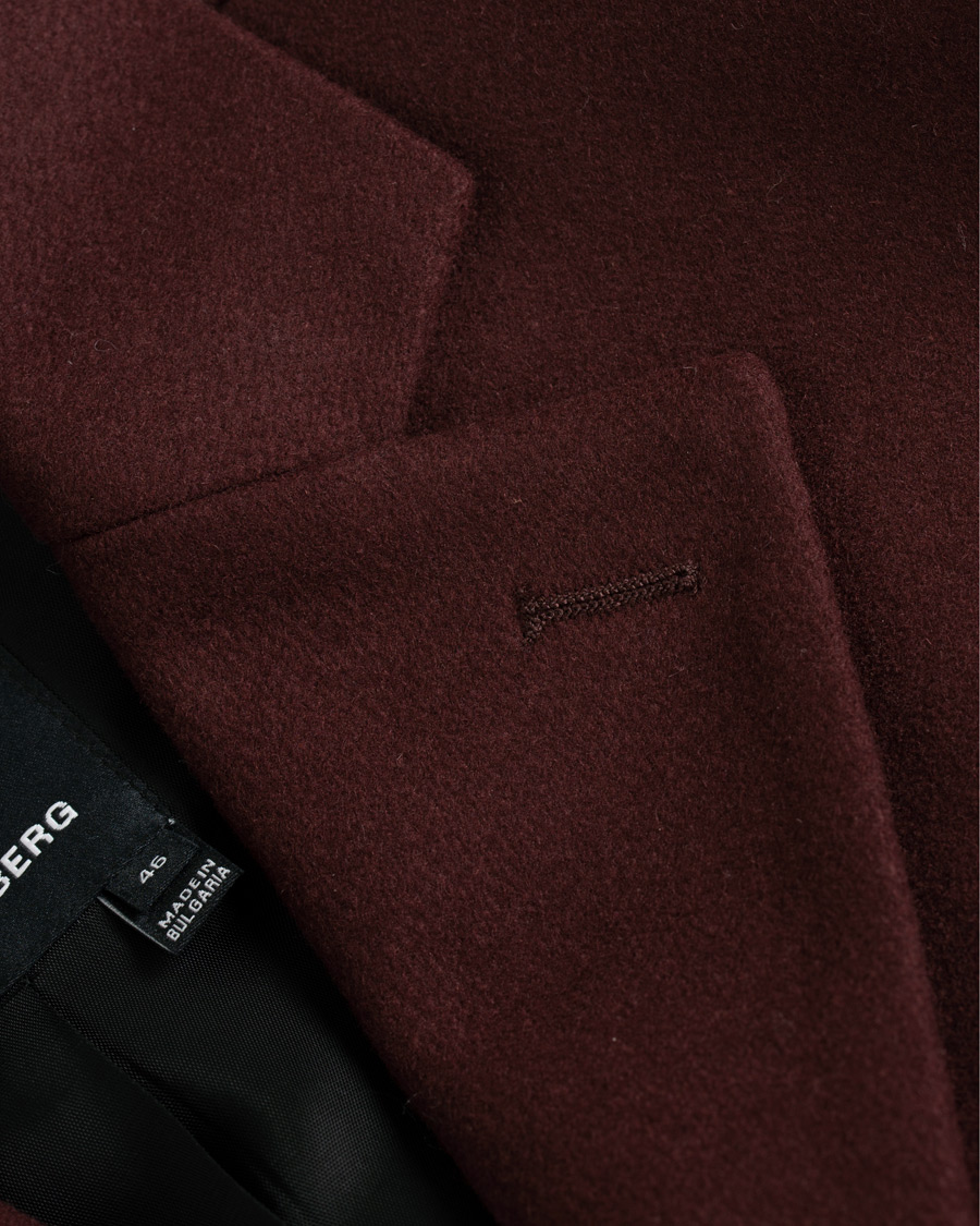 Herr | Jackor | J.Lindeberg | Wolger Compact Melton Coat Wine Red