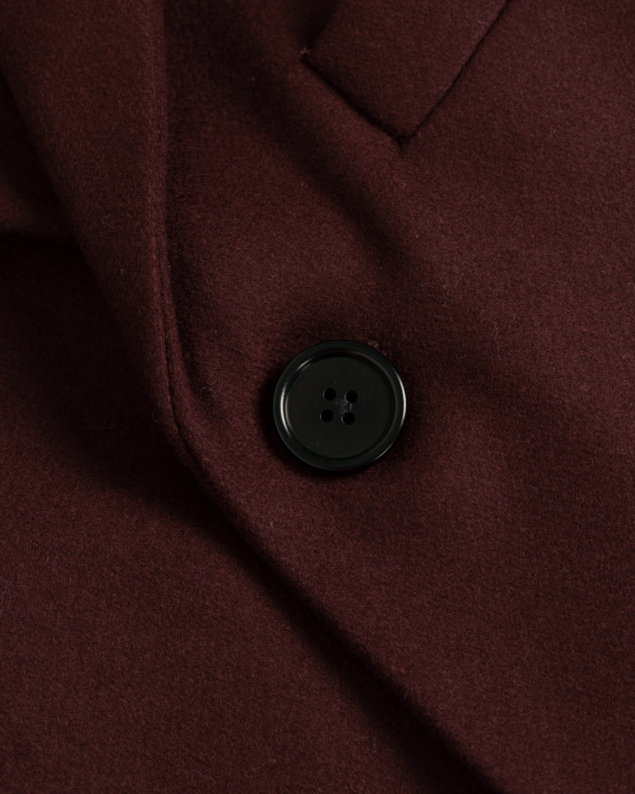 Herr | Jackor | J.Lindeberg | Wolger Compact Melton Coat Wine Red