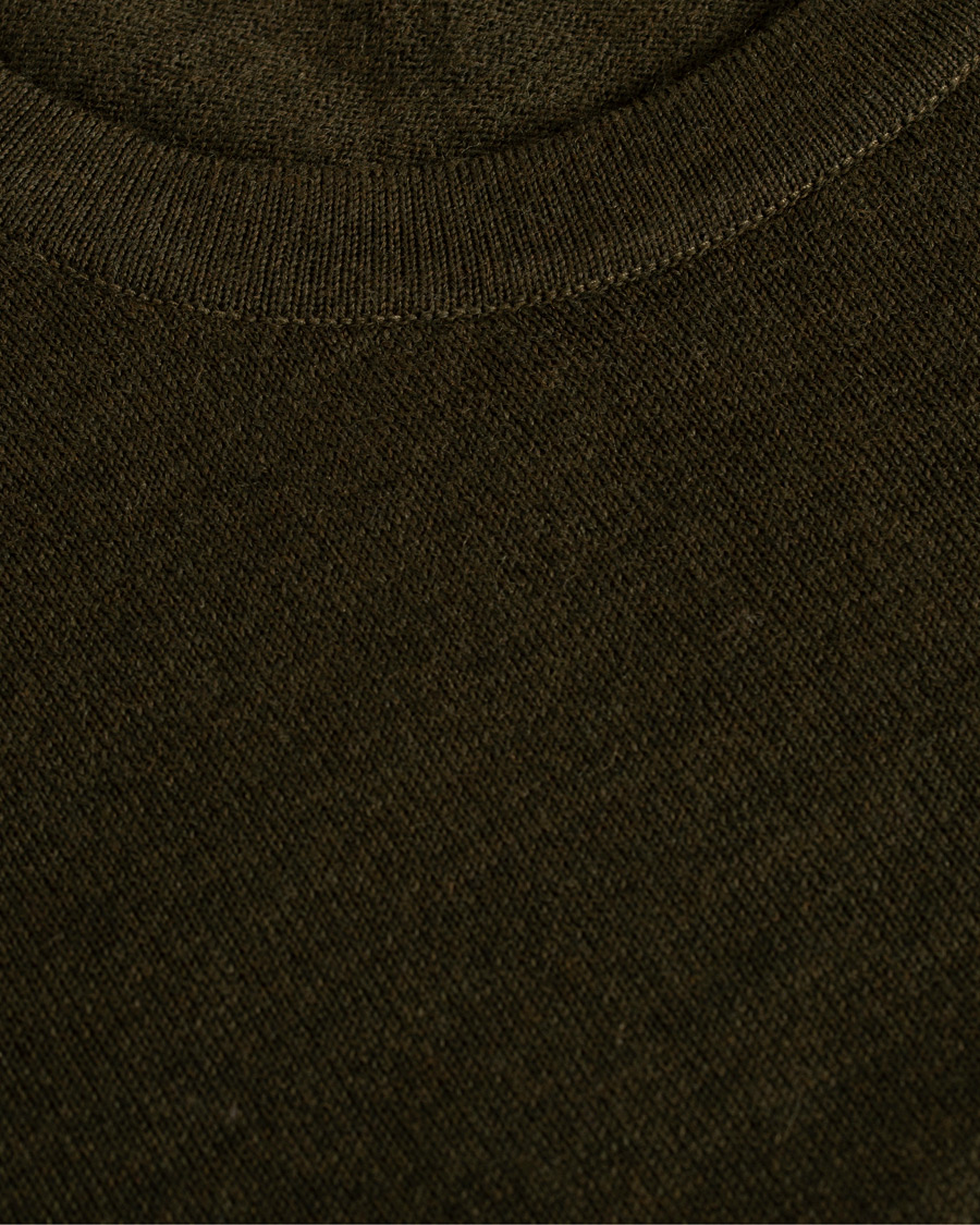 Herr | Tröjor | J.Lindeberg | Lyle True Merino Crew Neck Pullover Green