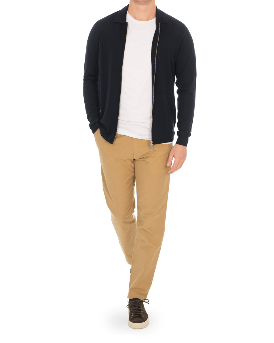 Herr | Tröjor | J.Lindeberg | Nyle Full Zip Merino Navy