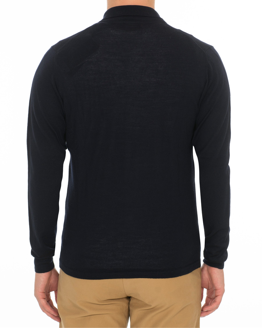 Herr | Tröjor | J.Lindeberg | Nyle Full Zip Merino Navy