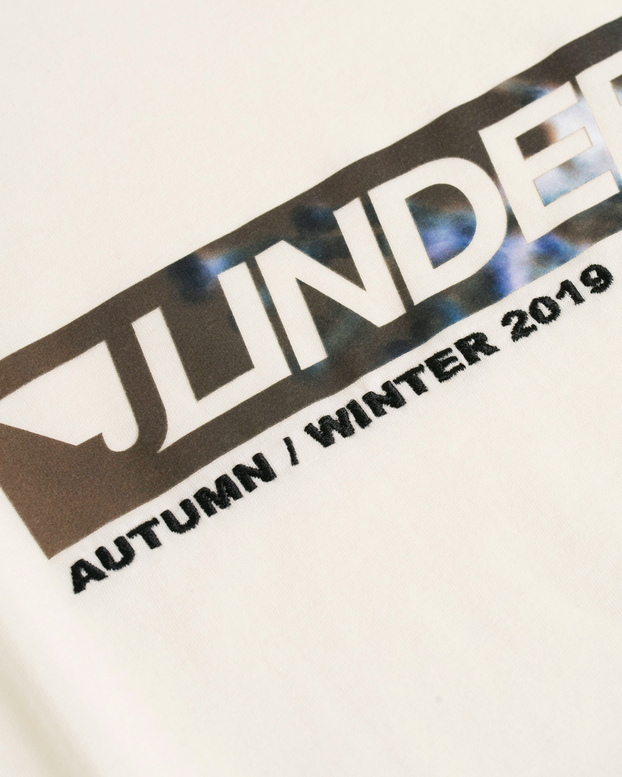 Herr | T-Shirts | J.Lindeberg | Jordan Printed Crew Neck Tee Off White
