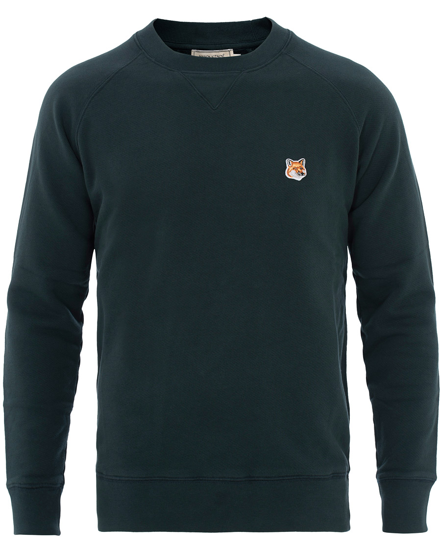 Herr | Tröjor | Maison Kitsuné | Sweatshirt Fox Head Patch Forest Green