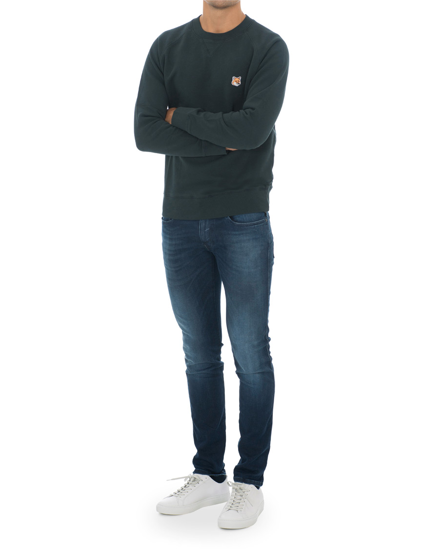 Herr | Tröjor | Maison Kitsuné | Sweatshirt Fox Head Patch Forest Green