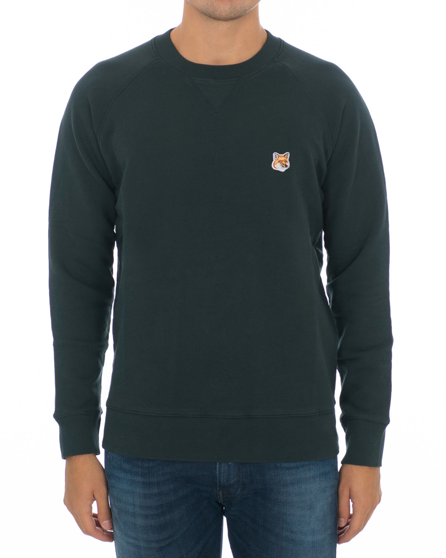 Herr | Tröjor | Maison Kitsuné | Sweatshirt Fox Head Patch Forest Green