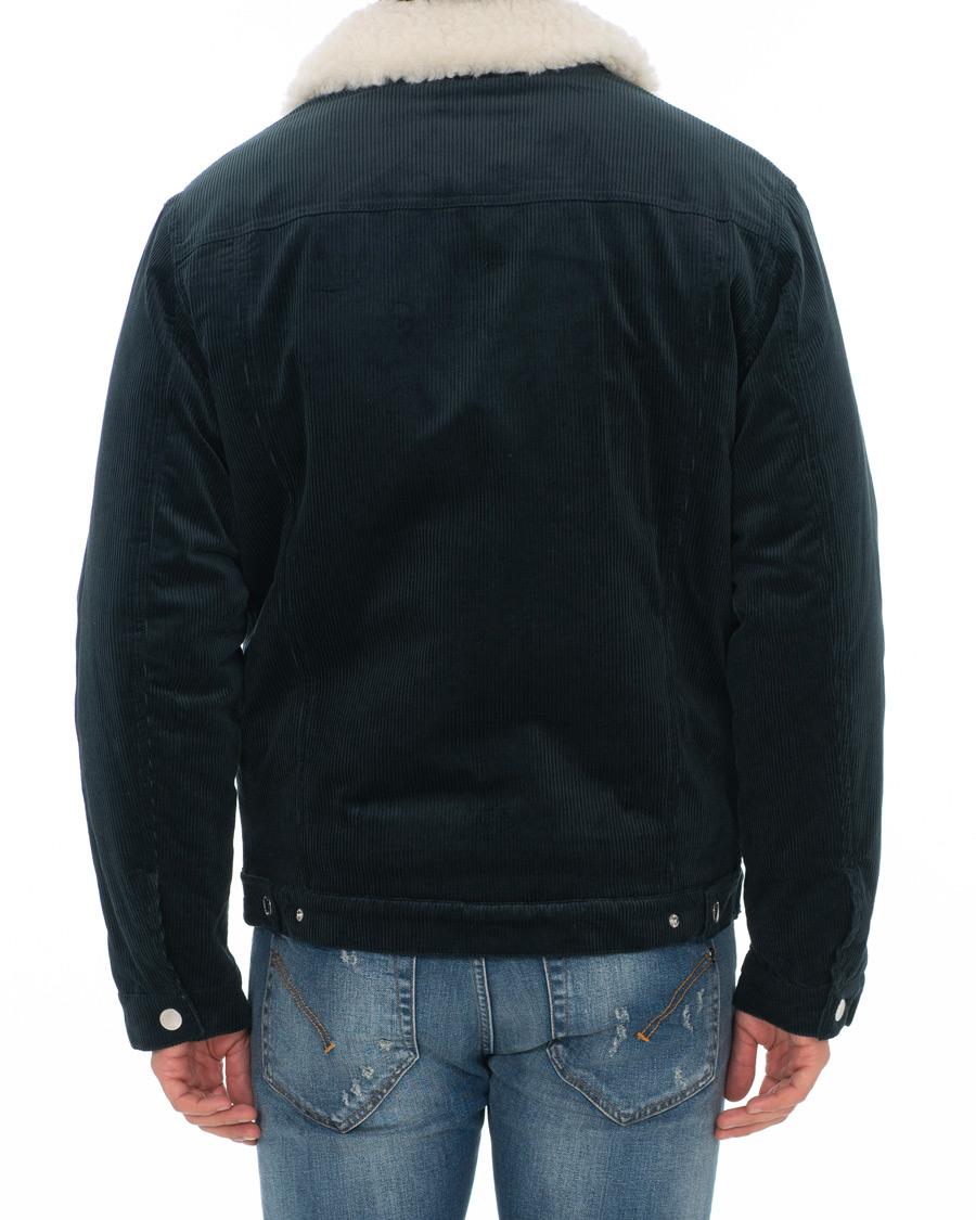 Herr | Jackor | Maison Kitsuné | Corduroy Trucker Jacket Petrol