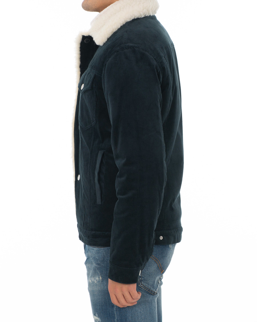 Herr | Jackor | Maison Kitsuné | Corduroy Trucker Jacket Petrol