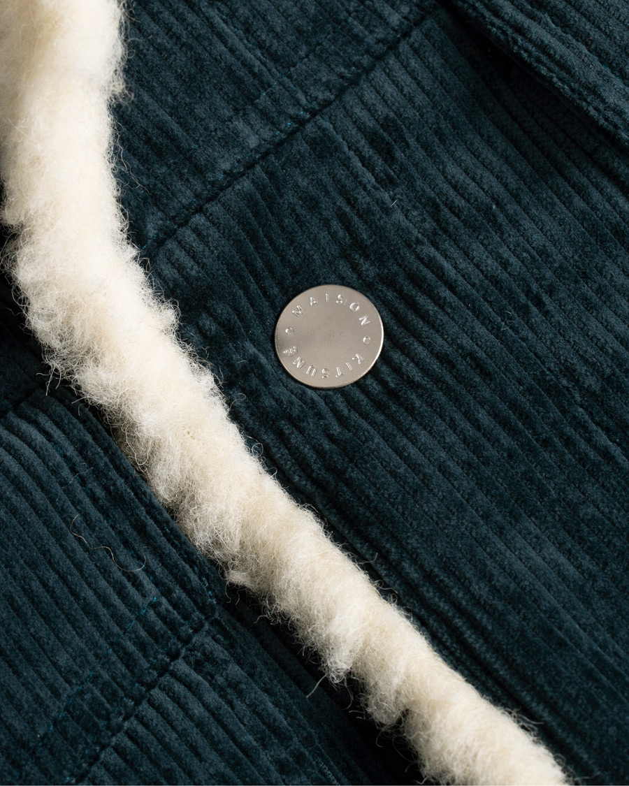 Herr | Jackor | Maison Kitsuné | Corduroy Trucker Jacket Petrol