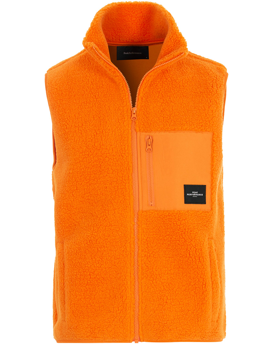 Herr | Jackor | Peak Performance | Fleece Vest Orange