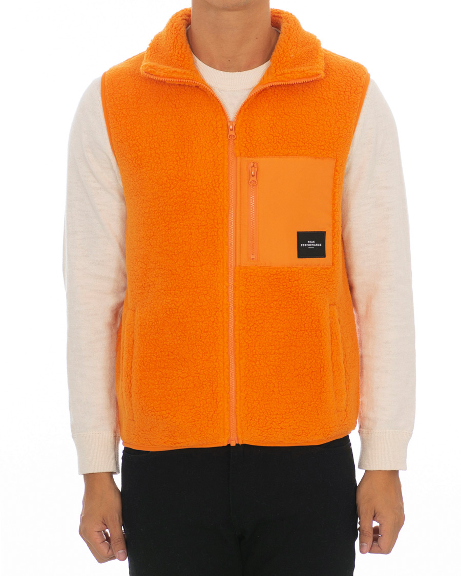Herr | Jackor | Peak Performance | Fleece Vest Orange
