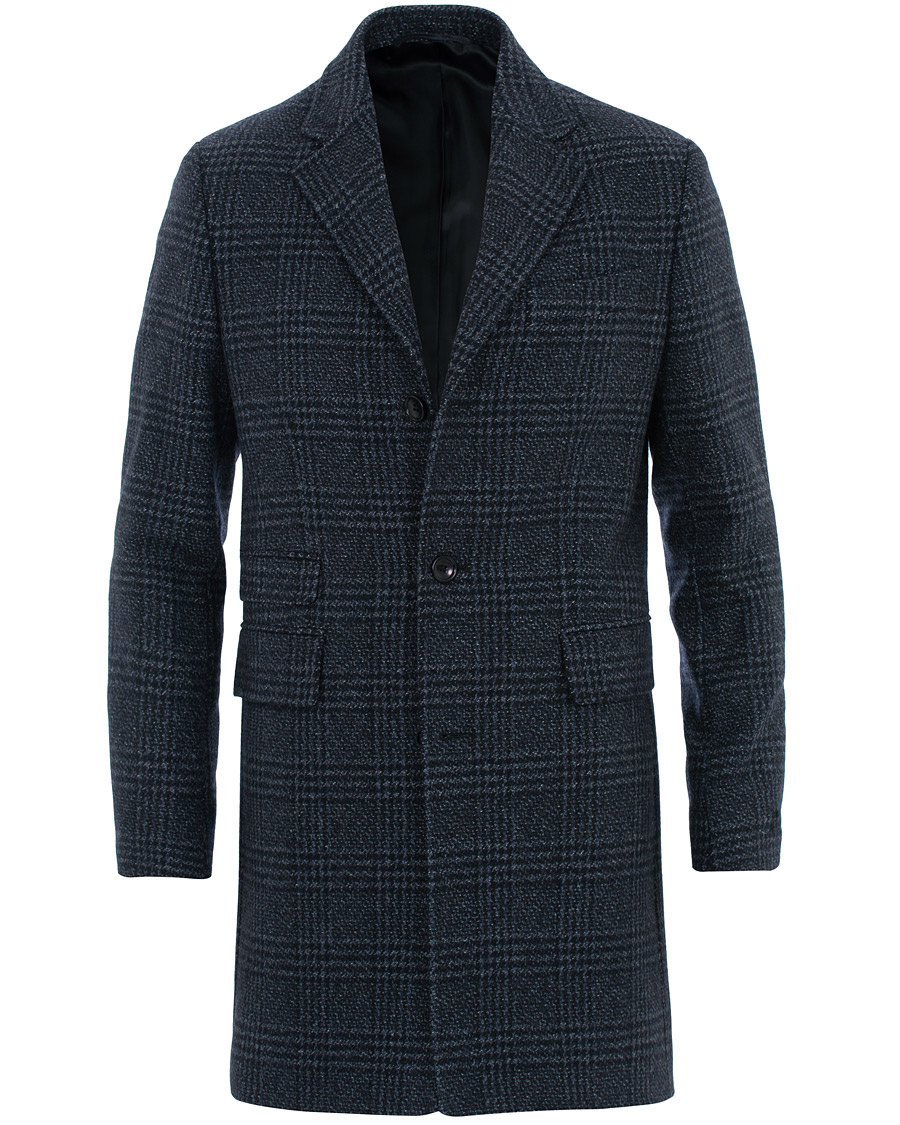 Herr | Jackor | Morris | Wesley Check Coat Navy