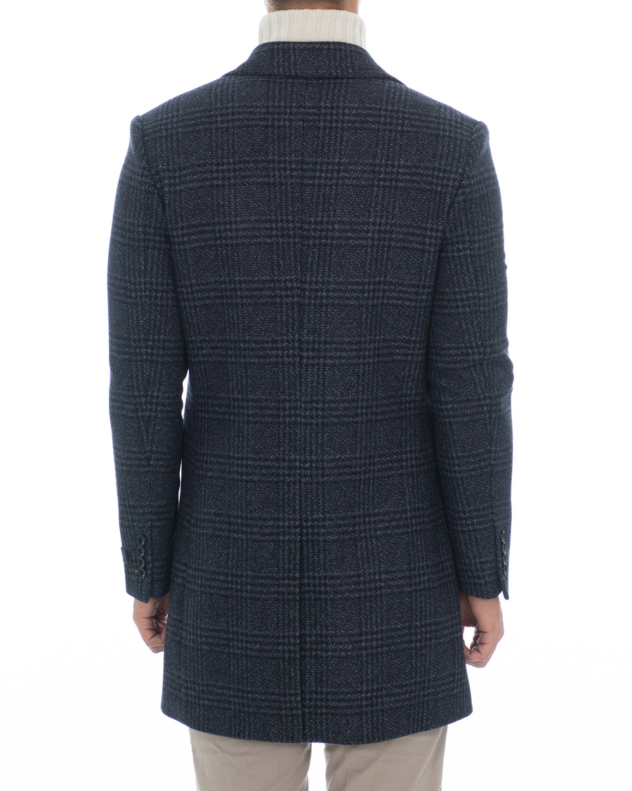 Herr | Jackor | Morris | Wesley Check Coat Navy