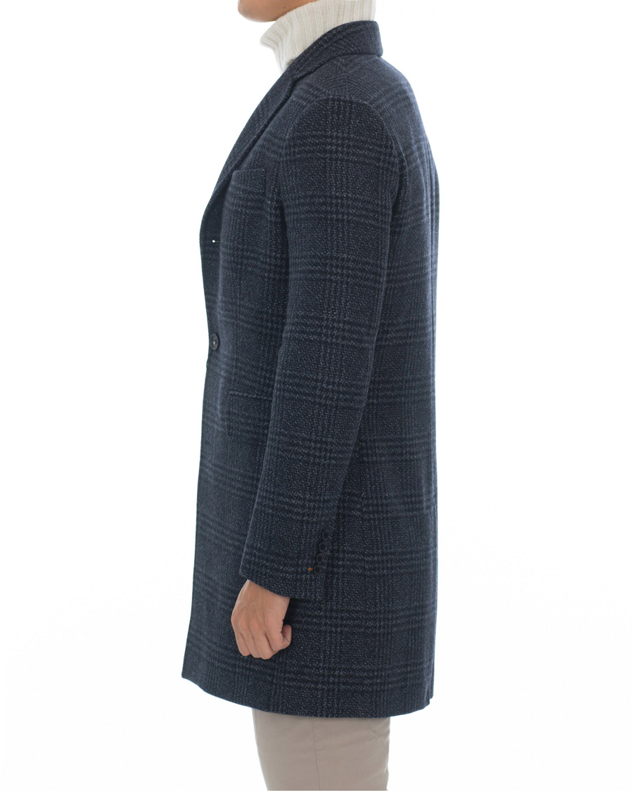 Herr | Jackor | Morris | Wesley Check Coat Navy