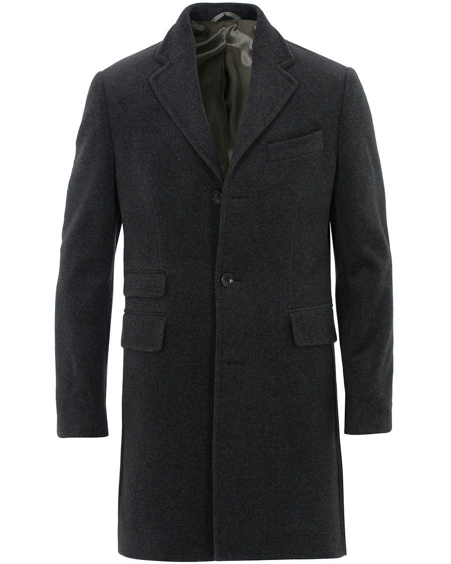 Herr | Jackor | Morris | Wesley Wool/Cashmere Coat Antracite