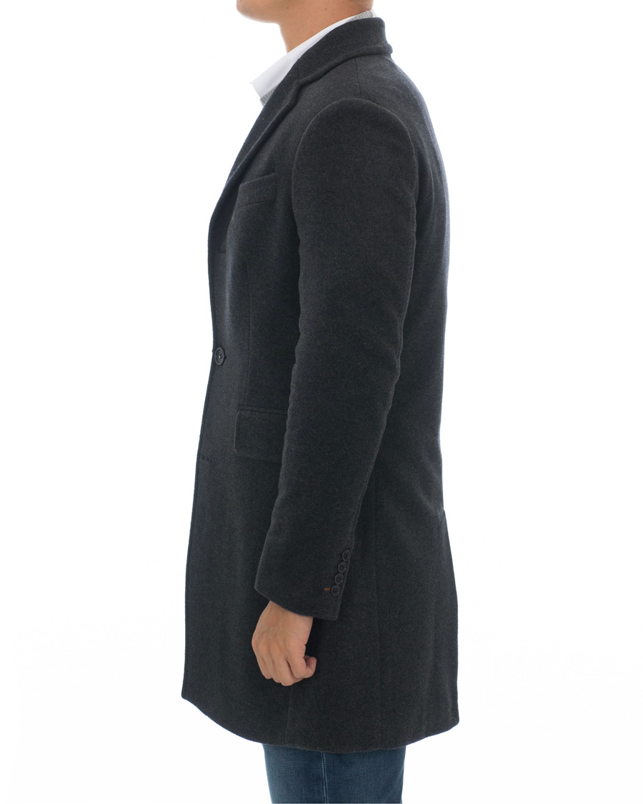 Herr | Jackor | Morris | Wesley Wool/Cashmere Coat Antracite