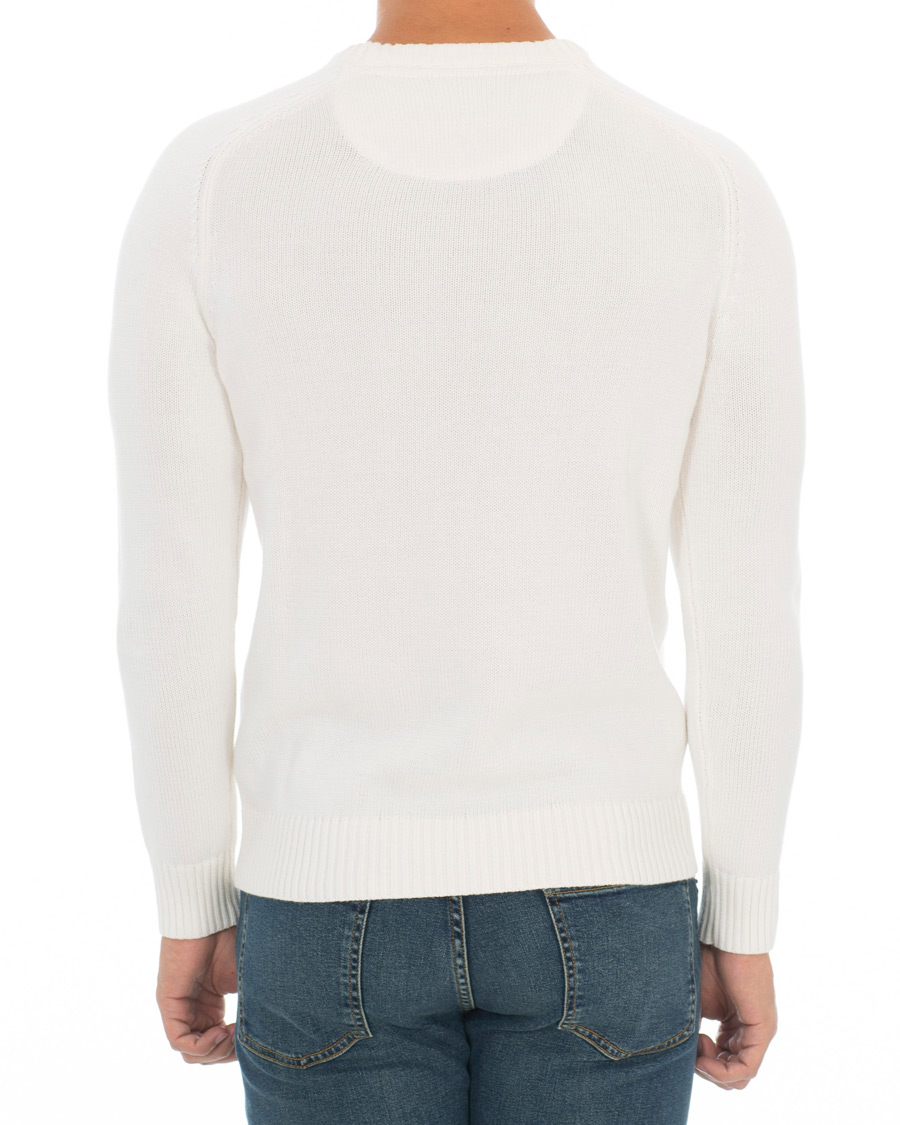 Herr | Tröjor | Morris | Benton Knitted Crew Neck White