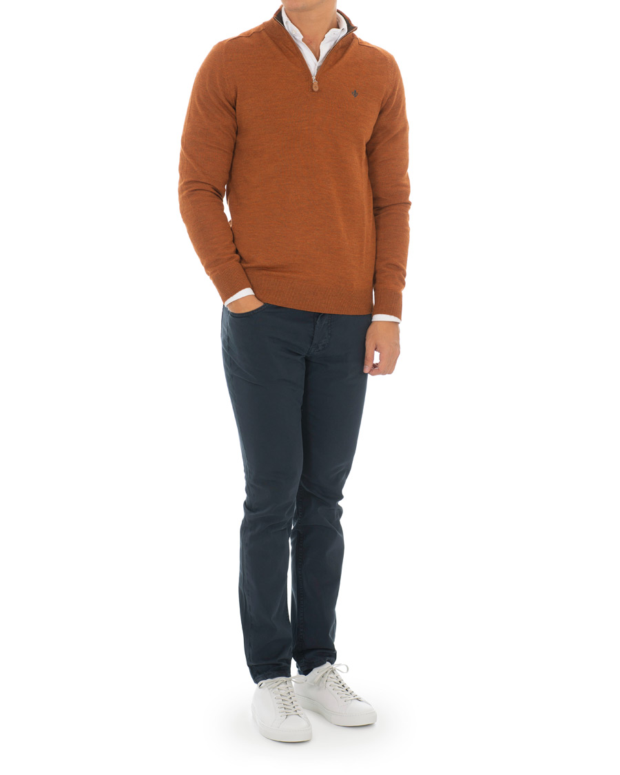 Herr | Tröjor | Morris | John Merino Half Zip Camel