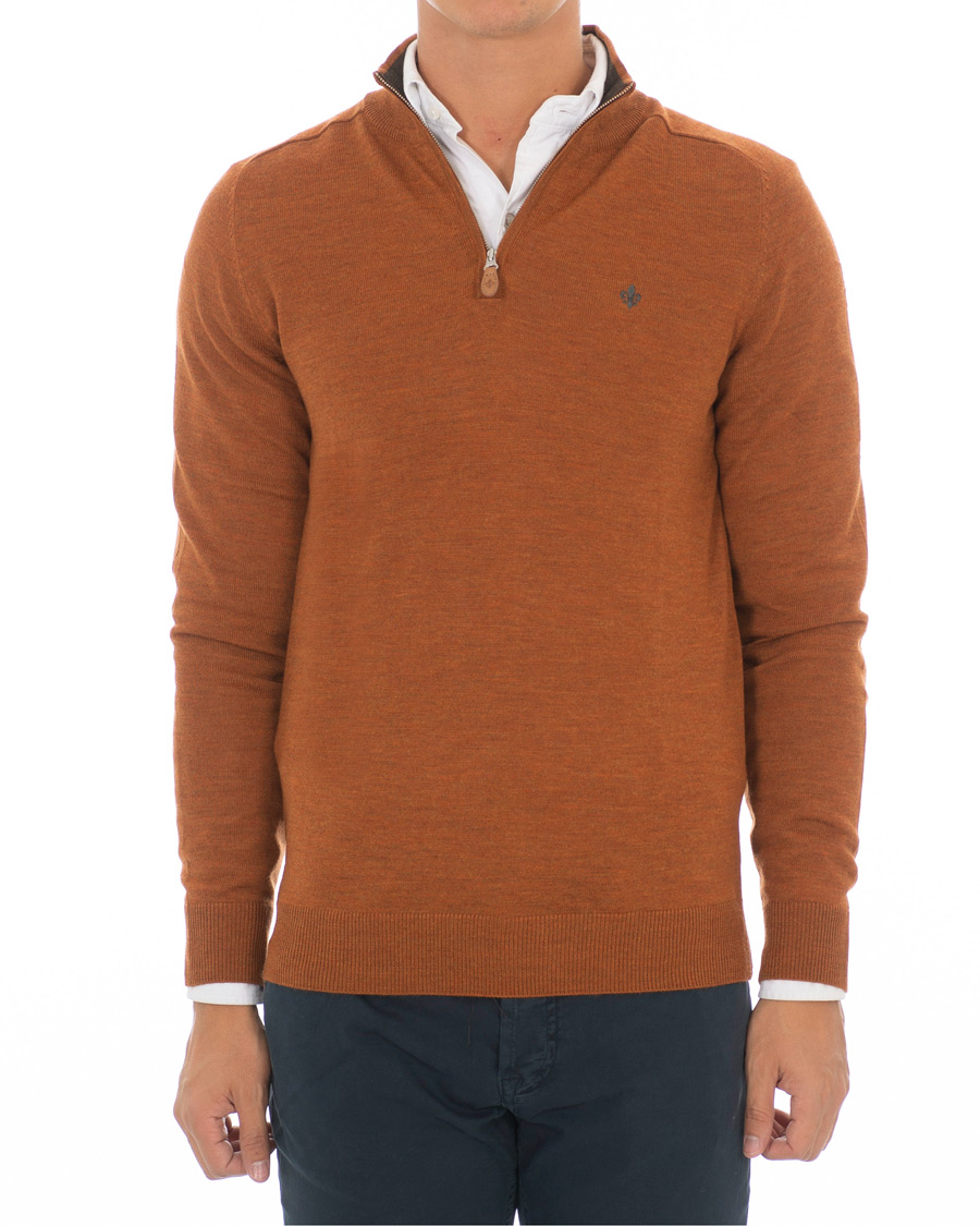 Herr | Tröjor | Morris | John Merino Half Zip Camel