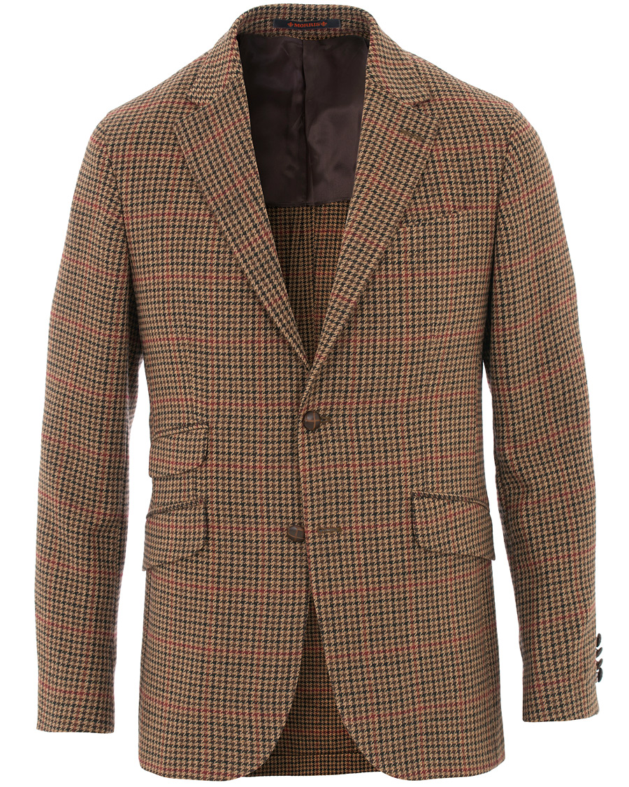 Herr | Kavajer | Morris | Strafford Tweed Check Blazer Brown
