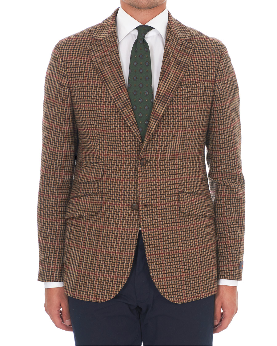 Herr | Kavajer | Morris | Strafford Tweed Check Blazer Brown