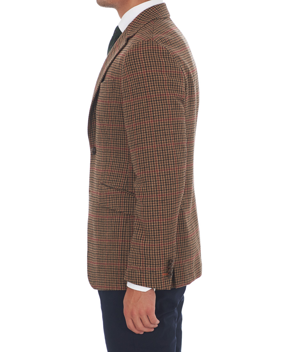 Herr | Kavajer | Morris | Strafford Tweed Check Blazer Brown